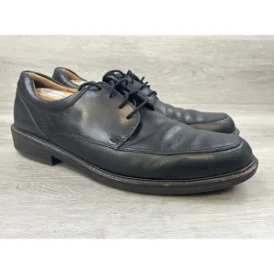 Ecco Shoes Holton Mens Apron Toe Oxford N62111401001 Black Leather Shoe Sz 13