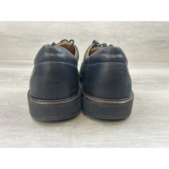 Ecco Shoes Holton Mens Apron Toe Oxford N62111401001 Black Leather Shoe Sz 13