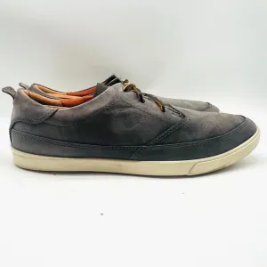 Ecco Shoes Mens EU 45 US 11 Gray Suede Sneakers Oxfords Casual Low Collin 2.0