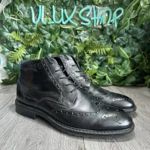 Ecco Vitrus Wing Tip Chukka Boots Dress Black  Leather Shoes Men’s Size 11