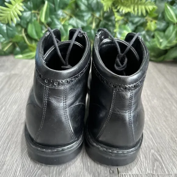 Ecco Vitrus Wing Tip Chukka Boots Dress Black  Leather Shoes Men’s Size 11