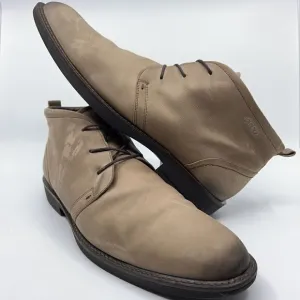 Ecco Biarritz Mens Size EUR 47 US 13 Beige Chukka Boots Dress Shoes