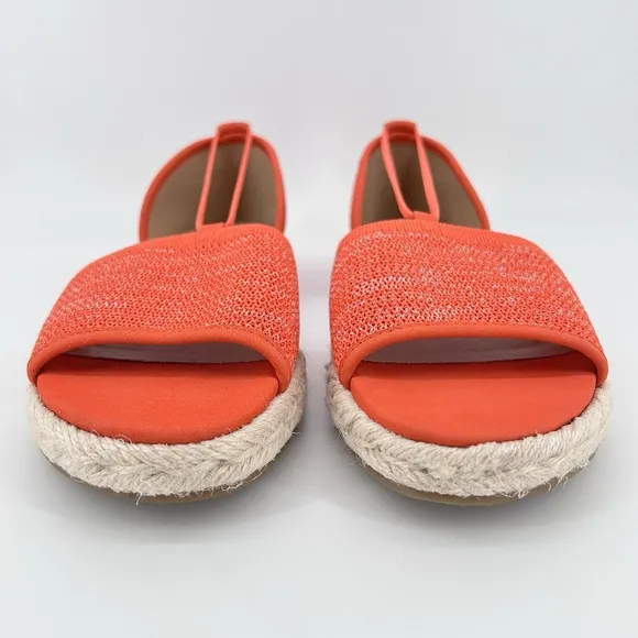 Eileen Fisher Flats Women's Size 10 Orange Mews Magma Melange Espadrille Sandals
