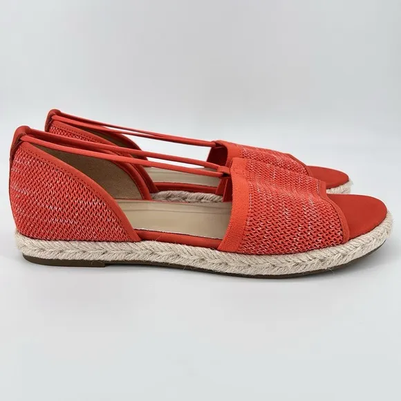 Eileen Fisher Flats Women's Size 10 Orange Mews Magma Melange Espadrille Sandals