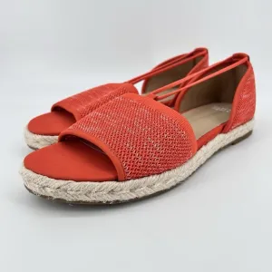 Eileen Fisher Flats Women's Size 10 Orange Mews Magma Melange Espadrille Sandals