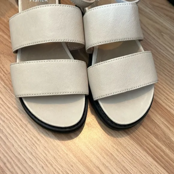 Eileen Fisher Keno Sandals Platform in Bone Size 5.5 New