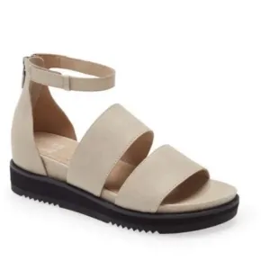Eileen Fisher Keno Sandals Platform in Bone Size 5.5 New