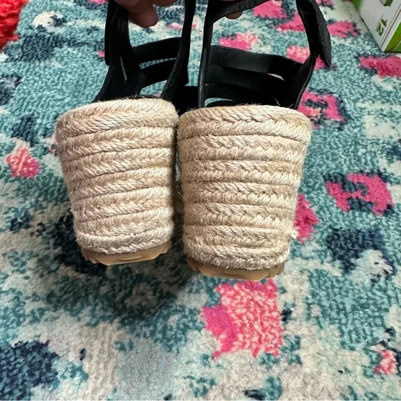 Eileen Fisher Largo Espadrille Sandals in Black