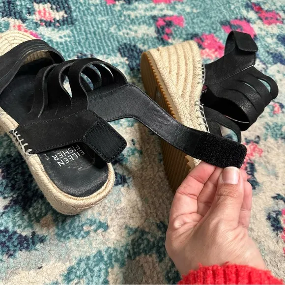 Eileen Fisher Largo Espadrille Sandals in Black
