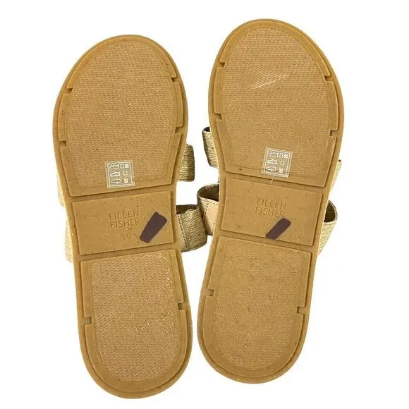 Eileen Fisher Mayla Jute Espadrille Sandals Size 10 Platform Wedge Resort $185