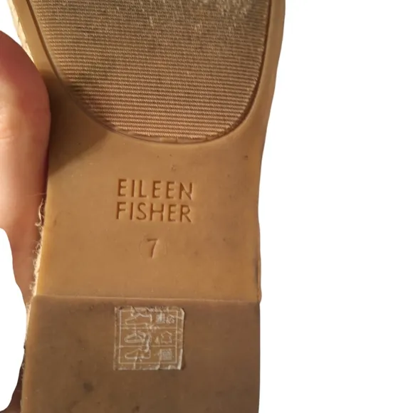 Eileen Fisher Mews Black Espadrille Style Sandals Ladies 7 Resort wear