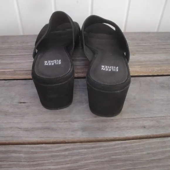 Eileen Fisher Shoes Ladies Black Vero Cucio Sandals Size 8
