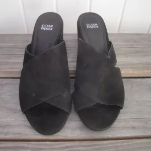 Eileen Fisher Shoes Ladies Black Vero Cucio Sandals Size 8