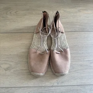 Eileen Fisher Tan Leather Espadrille Sandals