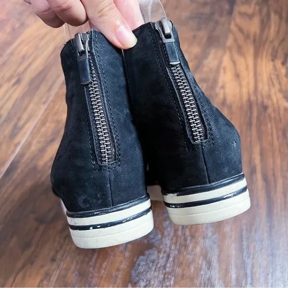 Eileen Fisher • Zanya Mesh Sneaker Sandal criss cross black sporty wedge