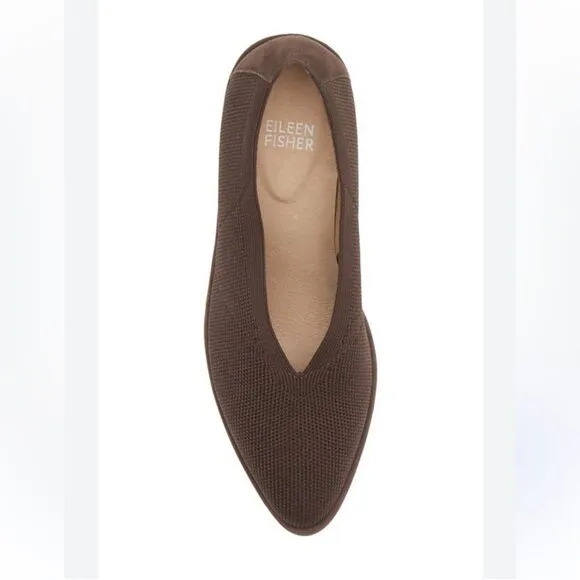 Eileen Fisher • Signy Block Heels Brown Suede Leather NEW size 9.5 $298