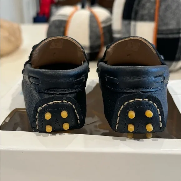 Elefantito Navy Leather Toddler Loafers NEW in box  size 6c