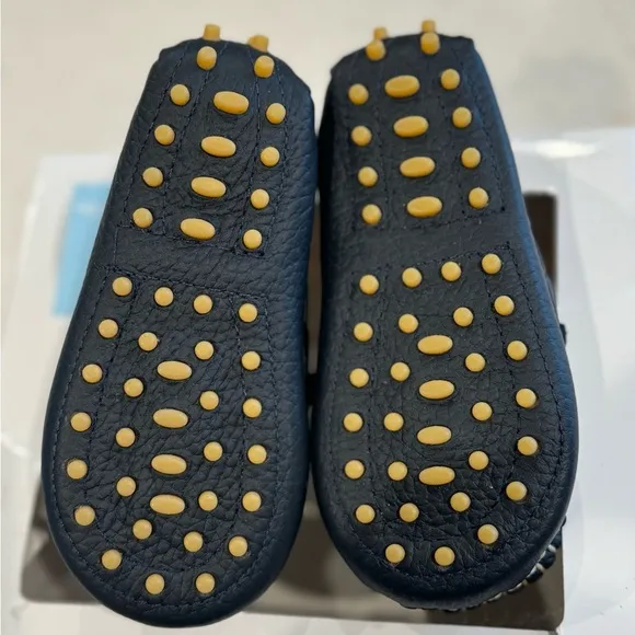 Elefantito Navy Leather Toddler Loafers NEW in box  size 6c