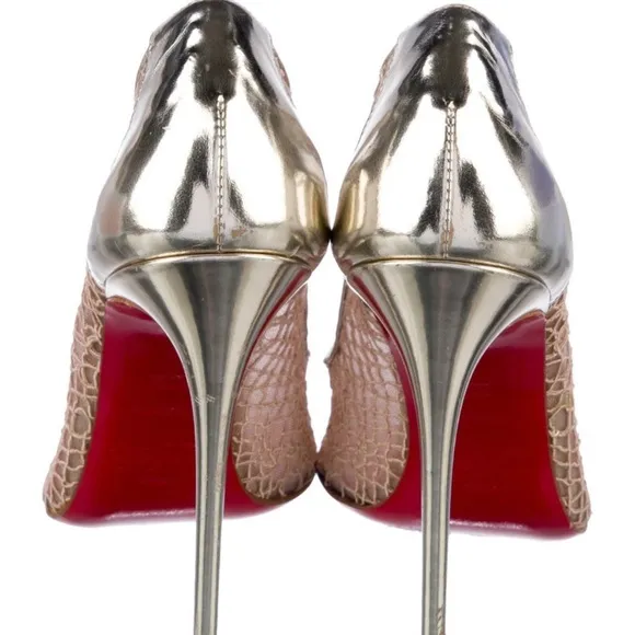 Elegant Silver and Cream Stiletto Heels