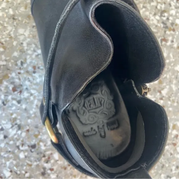 ELF Dasha Low Ankle Booties black EUC size 10