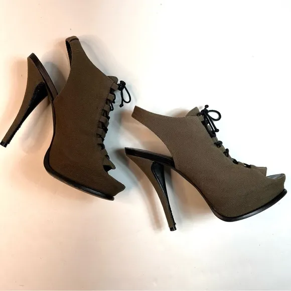 Elizabeth and James Margo Lace Up Platform Stiletto Sandals Size 7.5