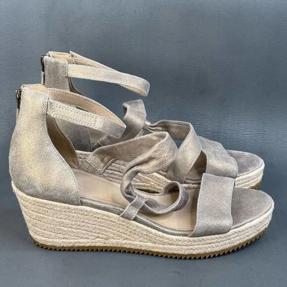 Elleen Fisher Wisp Espadrille Wedge Sandals women’s size 10