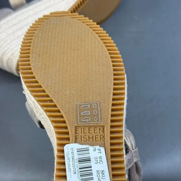 Elleen Fisher Wisp Espadrille Wedge Sandals women’s size 10