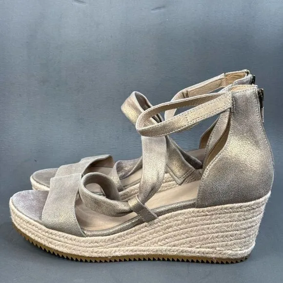 Elleen Fisher Wisp Espadrille Wedge Sandals women’s size 10
