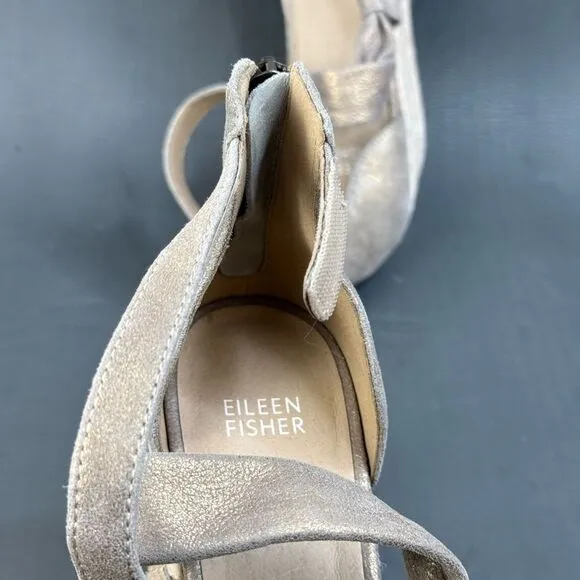 Elleen Fisher Wisp Espadrille Wedge Sandals women’s size 10