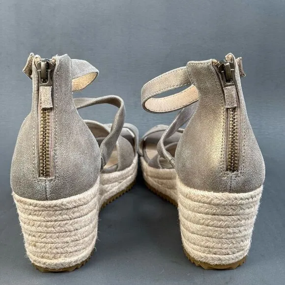 Elleen Fisher Wisp Espadrille Wedge Sandals women’s size 10