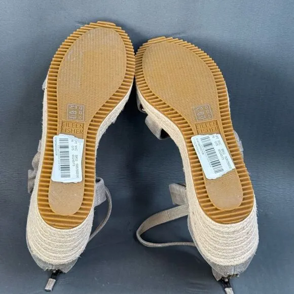 Elleen Fisher Wisp Espadrille Wedge Sandals women’s size 10