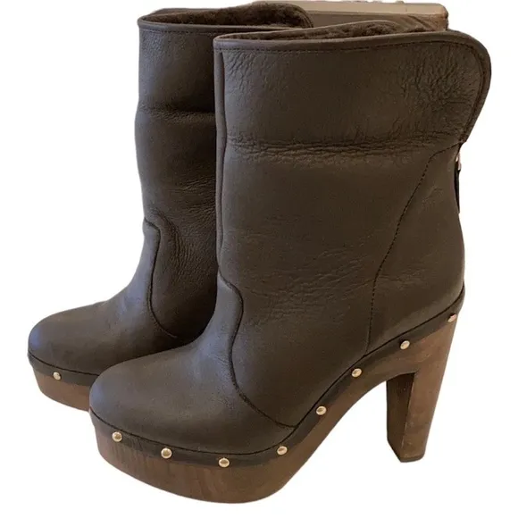 Ellie Tahari Shelly Clog Boots 37