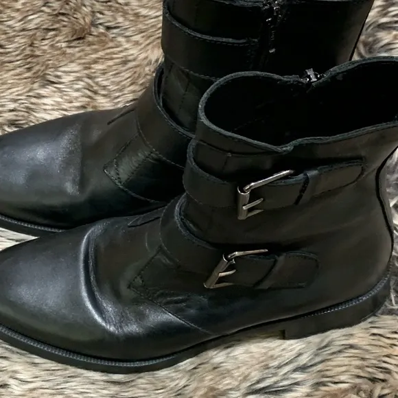 Emanuele Castro Italian two buckle boots Size 40/US10