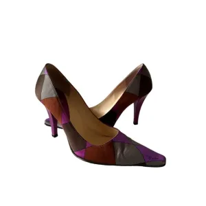 EMILIO PUCCI Multicolor Satin Stiletto Heels Size 37/7