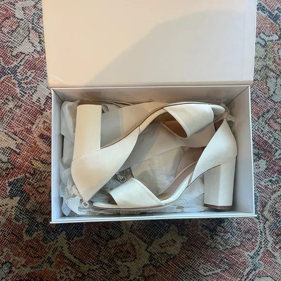 Emmy London Bridal Stella Mid Block Heel Size 10