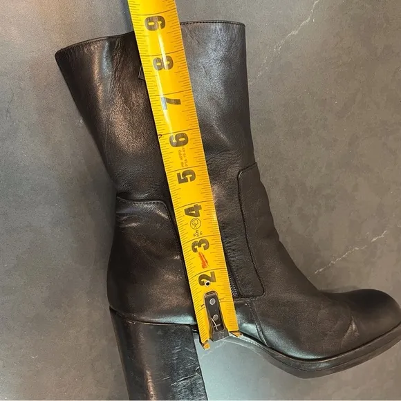 Enzo Angiolini sz 10 Avow black leather block heel ankle boots
