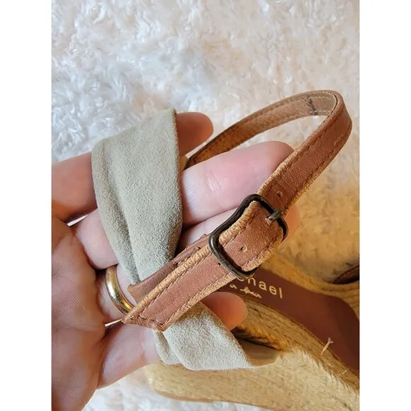 Eric Michael Handmade In Spain Espadrille Wedge Sandals Size 40 EU 9 US