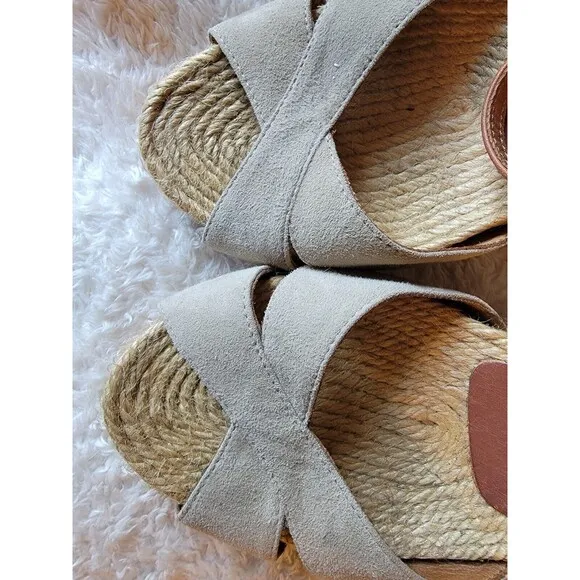 Eric Michael Handmade In Spain Espadrille Wedge Sandals Size 40 EU 9 US
