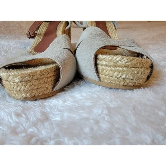Eric Michael Handmade In Spain Espadrille Wedge Sandals Size 40 EU 9 US
