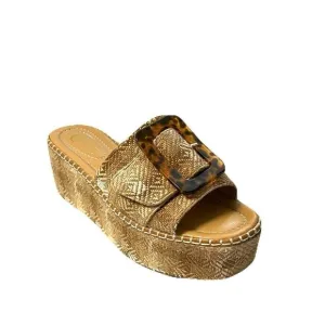 Espadrille wedge platform sandals