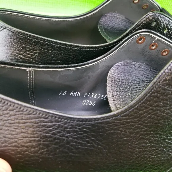 E.T. Wright Mens Black Full Grain Leather Lace Up Oxford Dress Shoes Size 15 AAA