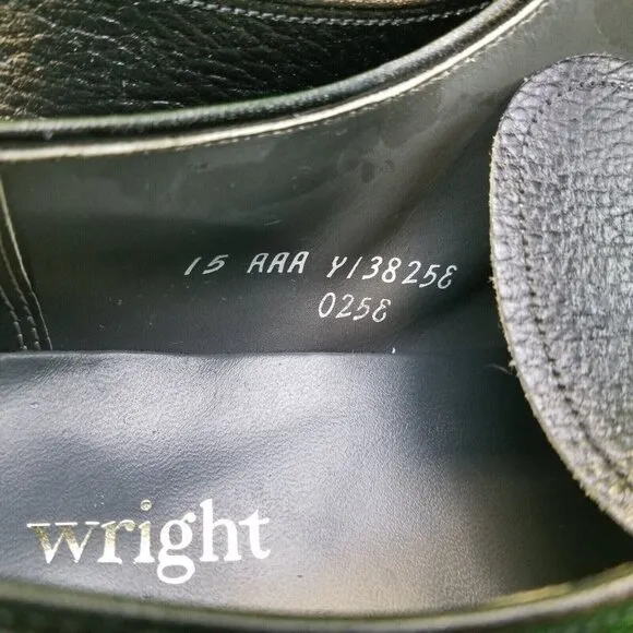 E.T. Wright Mens Black Full Grain Leather Lace Up Oxford Dress Shoes Size 15 AAA