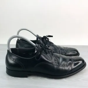 ET Wright Mens Size 10.5‎ B Dress Shoes Black Leather Wingtip Lace Up Shoes