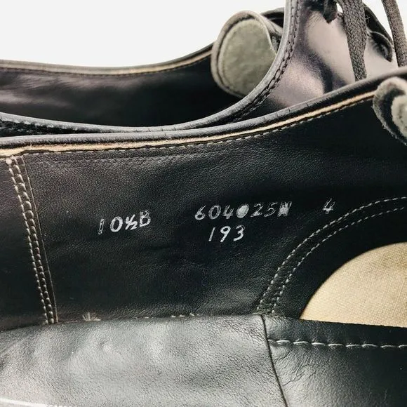 ET Wright Mens Size 10.5‎ B Dress Shoes Black Leather Wingtip Lace Up Shoes