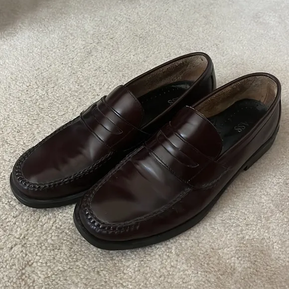EUC Bass, penny loafers, men’s, size 11 D, brown, leather, slip on