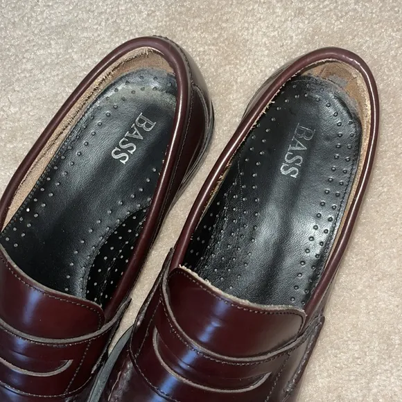EUC Bass, penny loafers, men’s, size 11 D, brown, leather, slip on