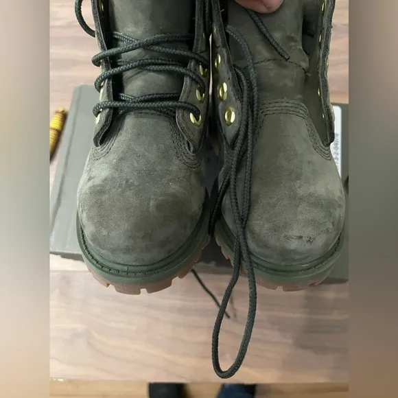 EUC IB Sz 7 Toddler Dark Green Timberland Boots