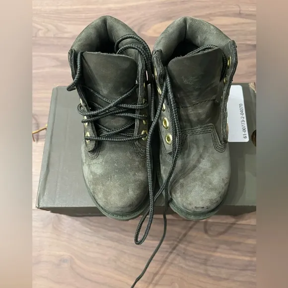 EUC IB Sz 7 Toddler Dark Green Timberland Boots