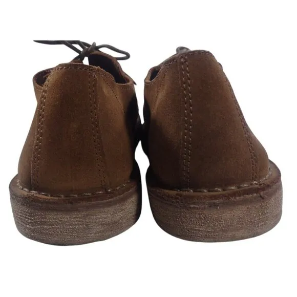 EUC J.Crew Italy Brown Nubuk Leather Oxfords Plain Toe Casual Dress Shoe…