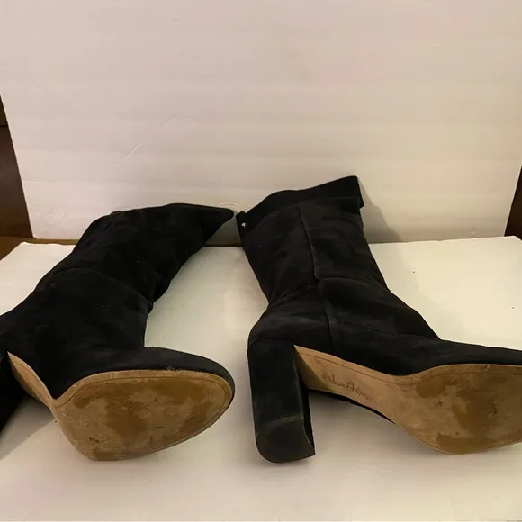 EUC Sam Edelman Caprice Knee High Black Suede Boot Size 10